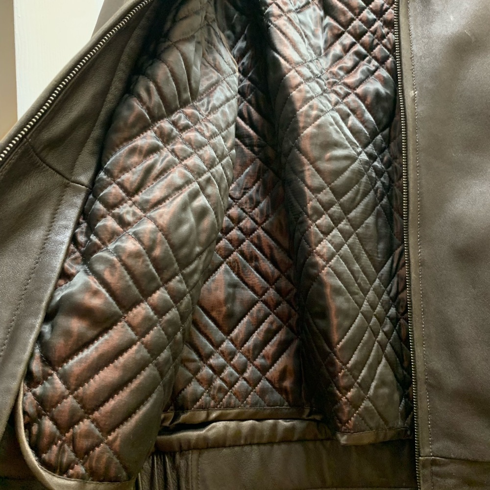 Marc New York brown leather jacket - Picture 2 of 8